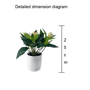 Hojas <span class=keywords><strong>de</strong></span> orquídeas <span class=keywords><strong>de</strong></span> tacto real, bonsái <span class=keywords><strong>de</strong></span> plástico Artificial, planta en maceta, decoración ecológica para el hogar con maceta - Product Image 4