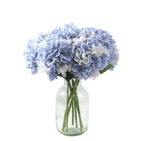 Bunga Hydrangea Buatan Berkualitas Tinggi Grosir, Bunga Hydrangea Lateks untuk Dekorasi Pernikahan dan Rumah