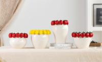 Pot de fleurs en céramique 3D moderne en forme de citron et de fraise, vase de table, décoration d'intérieur par la marque BUYIT