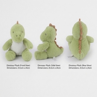 Peluche dinosaure personnalisée OEM en gros, chauffable au micro-ondes, super douce, rembourrage en coton PP, pour anniversaire