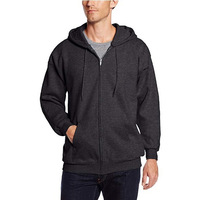 Sweat-shirt à capuche pour homme, couleur unie, fermeture éclair intégrale, avec poches, coupe décontractée, ouverture sur le devant