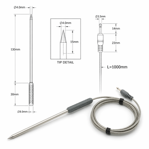 Thermomètre <span class=keywords><strong>de</strong></span> cuisson haute précision en acier inoxydable 304 avec <span class=keywords><strong>sonde</strong></span> NTC 100k <span class=keywords><strong>pour</strong></span> <span class=keywords><strong>viande</strong></span>, four et cuisine - Product Image 2