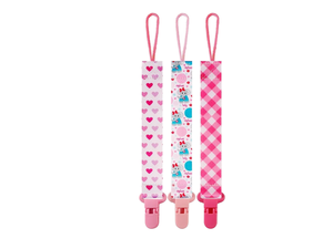 12'li Paket BPA İçermeyen Premium Polyester Emzik Klipsleri 25.5cm Bebek Tutucu Seti Kız ve Erkek Çocuklar için Çoklu Tasarım Klipsler (Çok Renkli) - Product Image 1
