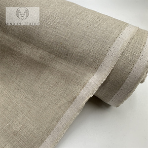 Tissus en <span class=keywords><strong>lin</strong></span> naturel blanc épais lavé sur mesure en rouleaux Mindun Wholesale pour chemises et rideaux - Product Image 2