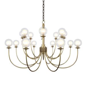 Suspension luminaire en verre espagnol de haute qualité, 16 boules, style américain, pour chambre et salon, installation facile au plafond, taille moyenne - Product Image 1