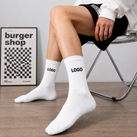 Chaussettes jetables personnalisées en gros, imprimées numériquement, chaussettes mi-mollet au design unique pour le sport, la course et le quotidien, avec marque privée OEM