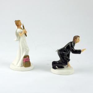 ตุ๊กตาเรซิ่นสำหรับเจ้าสาวและเจ้าบ่าวตัวละครแต่งงานใหม่รูปปั้นตกแต่งหน้าเค้กแต่งงาน<span class=keywords><strong>ตลก</strong></span> - Product Image 4