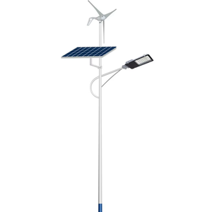 <span class=keywords><strong>Lampadaires</strong></span> solaires LED intégrés IP65 à fixation murale, système <span class=keywords><strong>de</strong></span> production d'énergie hybride éolien-solaire pour les nouvelles zones rurales - Product Image 1