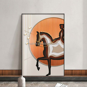 <strong>Large</strong> Trustek Brand Decorative Wallpaper Painting Digital Printing Crystal Aluminum Alloy Indoor Use Optional LED &amp; <strong>Frame</strong> - Product Image 5