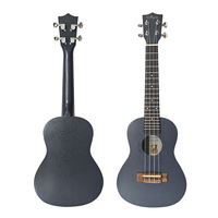 23-inch Matte Gun Black Ukulele Hawaiian Ukulele 4 String Small Guitar All Spruce Factory