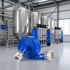 Manguera de Retrolavado Azul de 3 Pulgadas x 50 Pies con Conectores de Abrazadera para Equipos de Filtración Industrial - Product Image 2