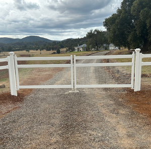 Puerta para Caballos con Recubrimiento en Polvo, Panel de Cerca Metálica de Doble Barra con Malla Soldada para Equitación - Product Image 5