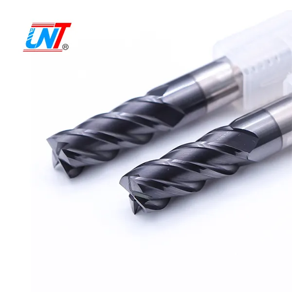 UNT Solid Tungsten CNC Carbide Cutting Tools Fresa 4 Flutes HRC45/55/65 End mill