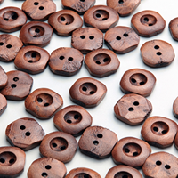 Boutons en bois carrés à deux trous, motif diamant, naturels, minimalistes, simples, unisexes, pour vêtements, chemises, pulls, tricots, DIY