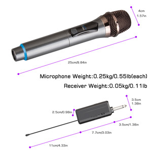 Micro không dây cầm tay chuyên nghiệp 4 kênh W102-4, micro động không dây OEM dành cho hát karaoke, nhà thờ, thuyết trình, karaoke - Product Image 2