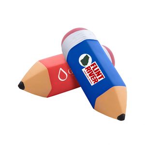 Custom PU Foam Pencil Stress Relief Toy, <b>Squeeze</b> Toy Logo Printing Promotional Gift, Anxiety Relief <b>Ball</b> - Product Image 1