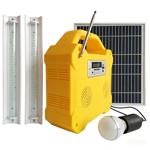 Kits d'éclairage solaire portables miniatures pour le <span class=keywords><strong>camping</strong></span> en plein air et système d'énergie solaire avec haut-parleur Bluetooth et radio - Product Image 4