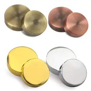 10/12/14/16/18/20/25mm Brass Brushed Bright Mirror Nails Screw Cap Covers