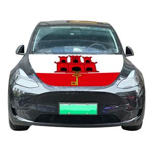 Drapeau de couverture de capot de voiture national abordable drapeau de couverture de moteur de voiture de <span class=keywords><strong>Gibraltar</strong></span> tissu de polyester de vente directe d'usine - Product Image 2