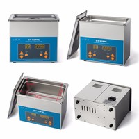 GTSONIC VGT-1730QTD Pembersih Ultrasonik Digital 40kHz 3L 100W dengan Pemanas dan Timer, Bahan Stainless Steel untuk Rumah Tangga