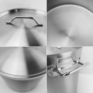 Marmite à soupe classique en acier inoxydable certifiée NSF avec couvercle, compatible gaz et induction, passe au lave-vaisselle, lavage à la main uniquement - Product Image 3