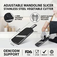 Multifunctionele mandoline-snijmachine voor de keuken, verstelbare dikte 0-4 mm, messen van roestvrij staal voor groenten en fruit