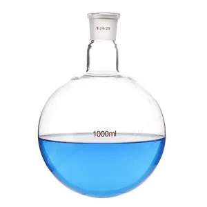 Lab Glassware 2000ml 3000ml Vidro ebulição balão de destilação fundo redondo com um único pescoço 24/29