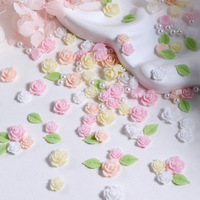 100 pièces/sac Rose Secret Garden Accessoires pour nail art Décoration d'ongles en résine Camélia