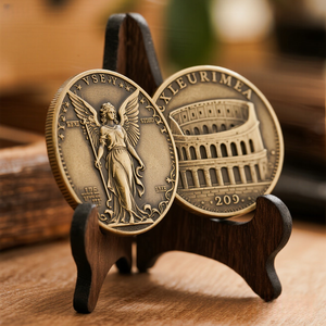 Pièces commémoratives personnalisées sur mesure en alliage de zinc, relief 3D, double face, bronze antique, <span class=keywords><strong>Colisée</strong></span> de <span class=keywords><strong>Rome</strong></span>, reconnaissance et honneurs - Product Image 1