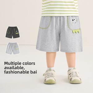 Shorts en coton pur à taille élastique pour enfants, style dessin animé, pour garçons et filles, tenues décontractées d'été pour bébés et enfants - Product Image 5