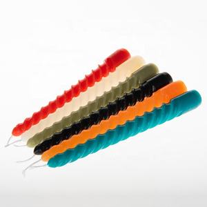 Los colores populares Europa estilo gran oferta de cera de parafina de hechizo espiral vela cónica - Product Image 4