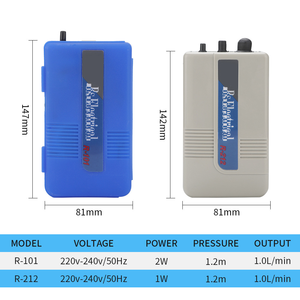 Bomba de Ar Portátil para Aquário a Pilha, Cilindro de Plástico ABS Cinza Azul, Acessório Ecológico para Tanque de Peixes - Product Image 3