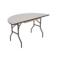 Usine de fabrication de table pliable en demi-cercle pieds en métal table pliante en demi-cercle de restaurant portable utilisations multi-scénarios