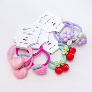 2 paquets - Rubans pour cheveux faits à la main pour enfants avec motifs de fruits sucrés. Attaches pour cheveux de bébé fille.-qiyu - Product Image 1