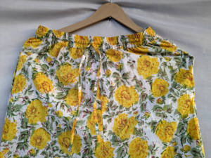 Ensemble de pyjama en coton tissé à la main, imprimé floral, léger, respirant, séchage rapide, doux, été, automne, tous les cadeaux pour elle - Product Image 5