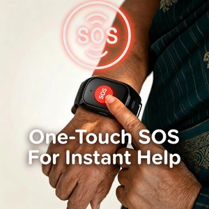 Mini localisateur GPS en temps réel, bracelet d'alerte pour personnes âgées avec alerte de chute, bouton de panique, communication bidirectionnelle - Product Image 1