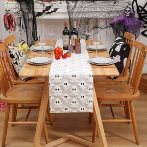 Chemin de table fantôme blanc d'Halloween, chemin de table effrayant et mignon pour centre de table de fête - Product Image 2