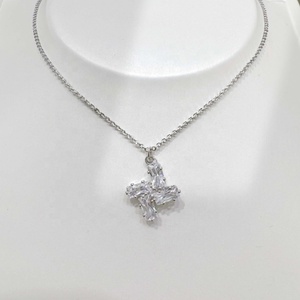 custom plata 925 sterling silver <b>cheap</b> enamel minimalist necklace wholesale designer flower clover pendant necklaces for girls - Product Image 4