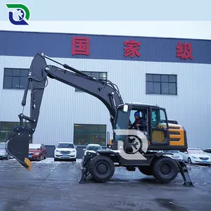 Escavadeira de rodas de 18 toneladas com motor Cummins 1 ano de garantia para uso doméstico, planta de fabricação de varejo, tipo rolante rolante