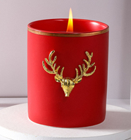 Vente chaude De Luxe Personnalisé À La Main Elk Corne En Céramique Aromathérapie Bougie Pot Nouvelle Paraffine Cire Ménage Chambre Sommeil