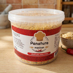Pan mexicano hecho en Italia, 350g, migas, harina de trigo con sabor a Chile, especias y hierbas, tarro, producto en Italia - Product Image 3