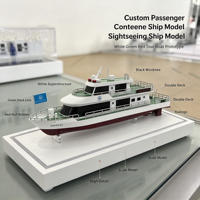 Maquette de navire touristique en plastique ABS, prototype de bateau de tourisme à double pont pour l'affichage immatriculé aux fins immobilières