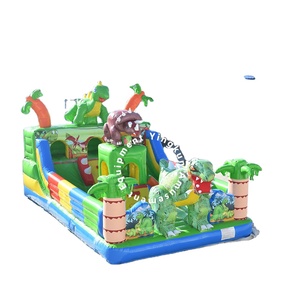 Château gonflable commercial amusant et mignon pour enfants, trampoline gonflable dinosaure, combo château gonflable et maison <span class=keywords><strong>de</strong></span> rebond pour la vente - Product Image 1