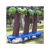 Décoration gonflable d'extérieur en forme de palmier, grande sculpture de plante tropicale simulée pour l'affichage visuel de festivals et thèmes de vacances