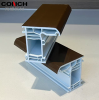 Portes et fenêtres en profilé UPVC personnalisées, matériaux de construction en plastique extrudé UPVC
