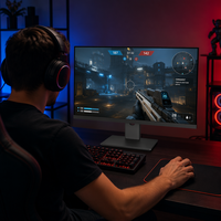 شاشة ألعاب 27 بوصة بتردد 180 هرتز، لوحة IPS سريعة بدقة 2K QHD 2560x1440، تقنية FreeSync وG-Sync، شاشة كمبيوتر للرياضات الإلكترونية