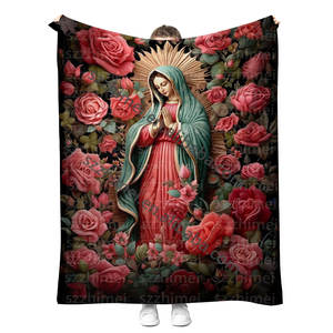 Nouveau personnalisé 3D aquarelle jésus chrétien San <span class=keywords><strong>Judas</strong></span> Tadeo vierge marie virgen de guadalupe impression peluche jeter couverture - Product Image 4