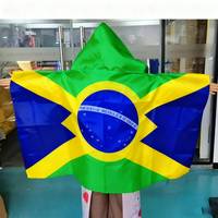 Cape promotionnelle personnalisée 3*5 pieds, drapeaux de corps du Brésil et d'Argentine pour encourager les pays d'Amérique du Sud, drapeau national
