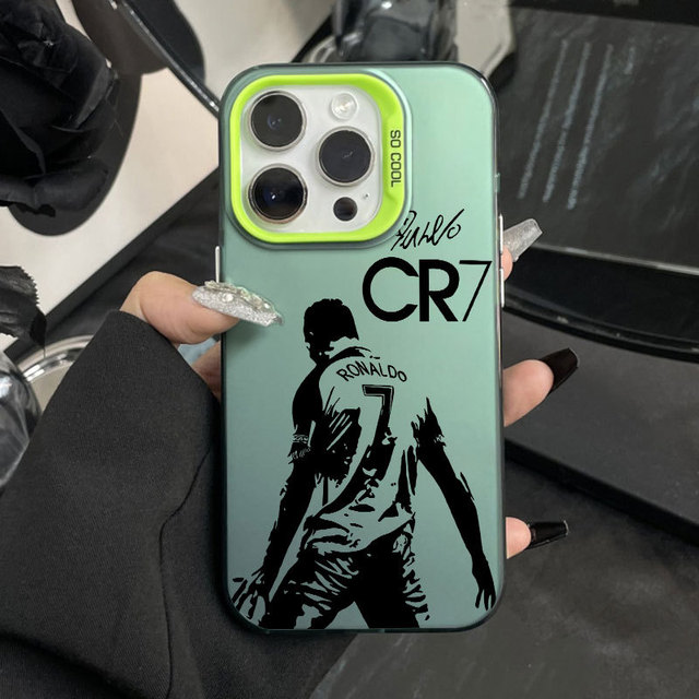 Personalized Cristiano Ronaldo Back 7 Pattern Laser Printed Hard PC TPU Phone Case, Suitable for IPhone14 15 16 17 Air Pro Max