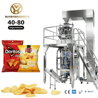 Machine d'emballage verticale automatique pour chips de pommes de terre, norme industrielle américaine YH, remplissage d'azote pour la fraîcheur